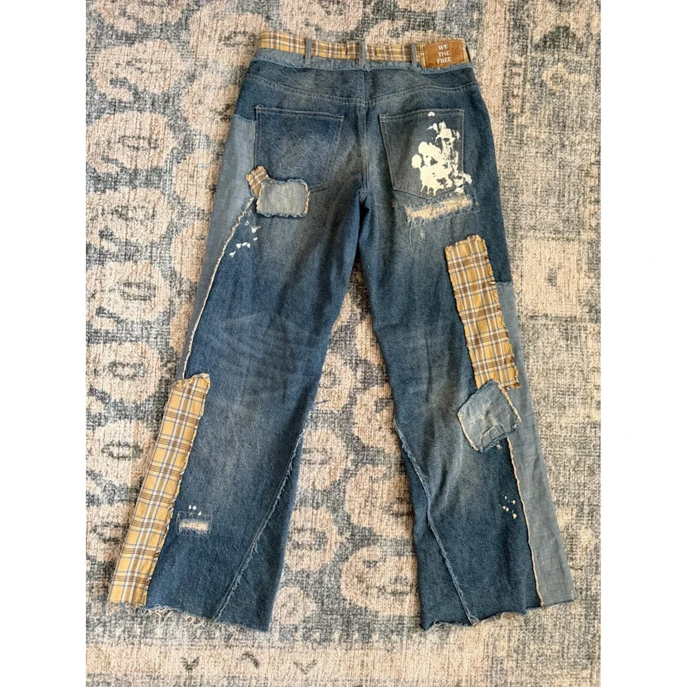 Free People Gemini Patchwork Jeans Size 28 Pristine Condition‎ - Picture 3 of 6